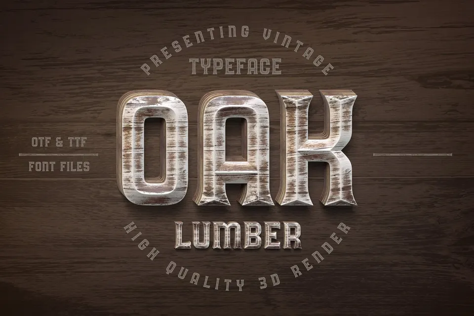 Oak Lumber Font
