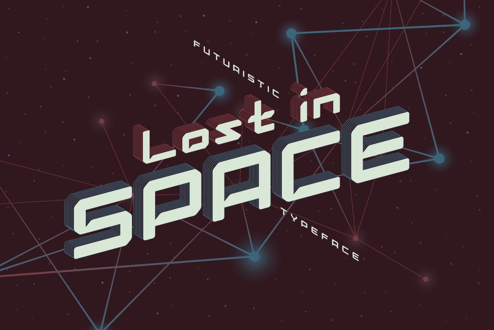 Lost in space. Futuristic typeface — image 1