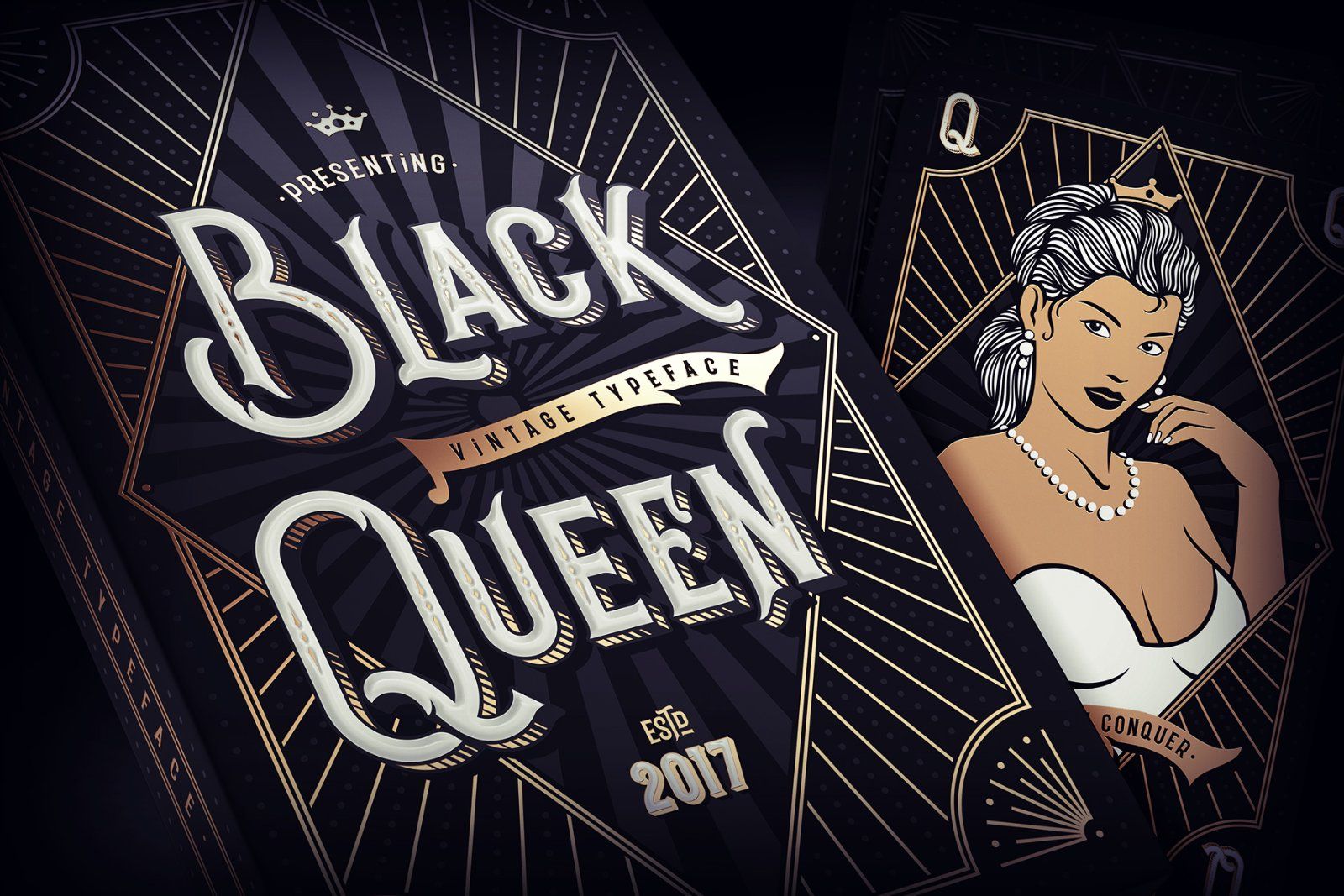 Black Queen Font with Bonus Graphics — image 1
