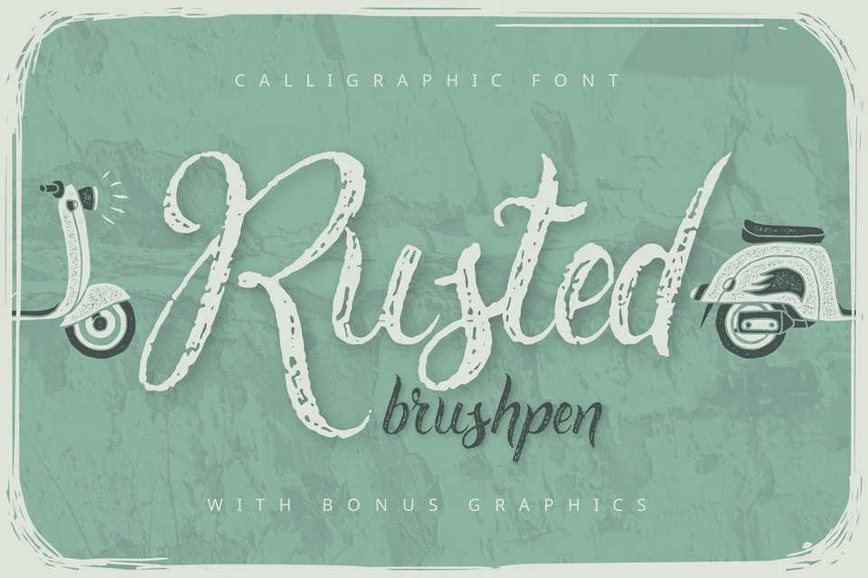 Rusted Brushpen Script with Bonus