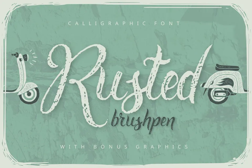 Rusted Brushpen Script with Bonus