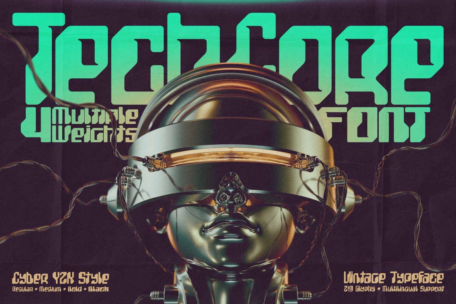 TechCore - Vintage Cyber Font — image 1