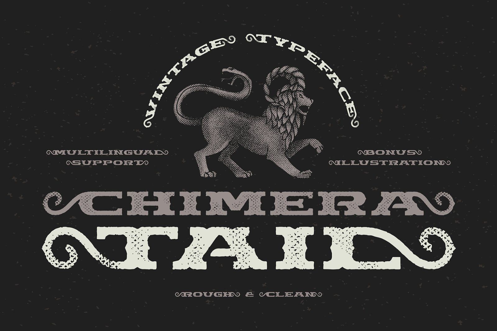 Chimera Tail Font and illustration — image 1