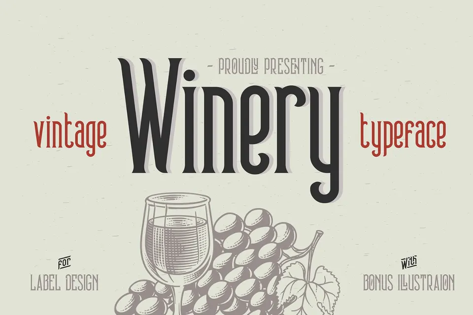 Whiskey Label Font with Graphics