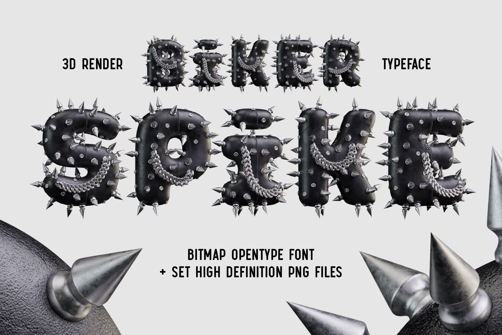 Biker Spike bitmap font — image 1