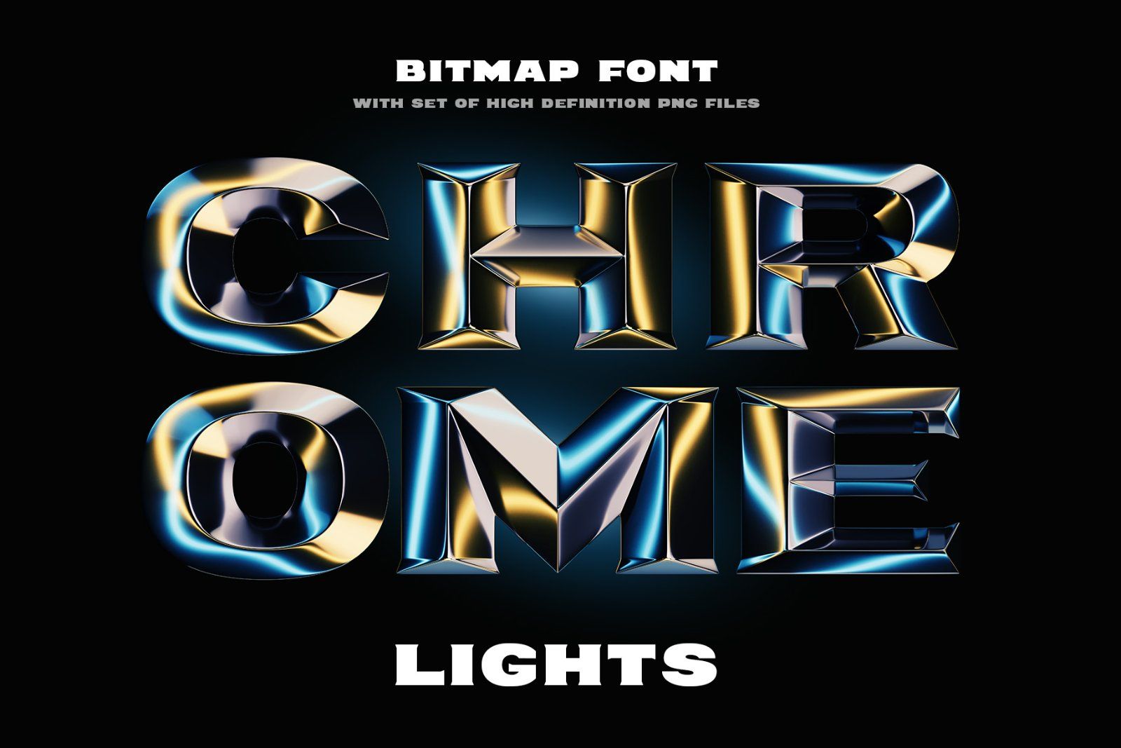 Chrome Lights - Bitmap Color Font — image 1