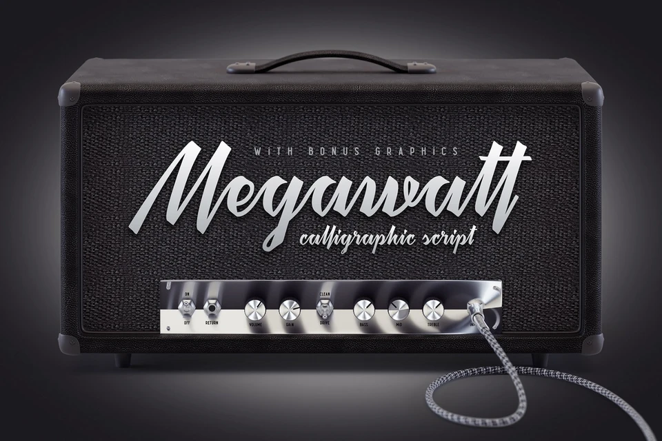 Megawatt Font with Bonus