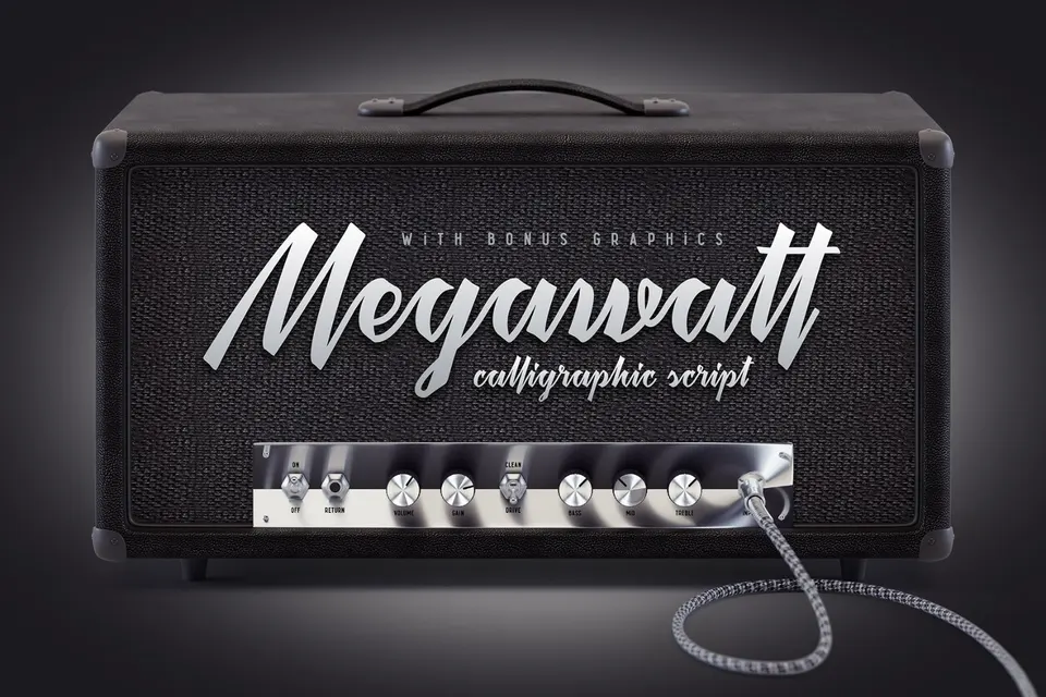 Megawatt Font with Bonus