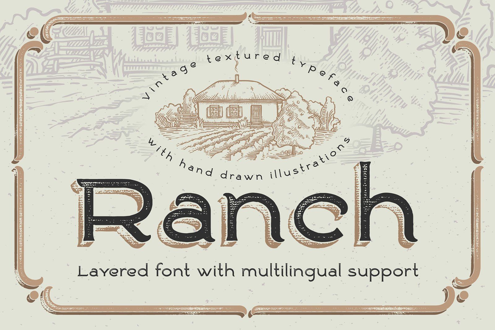 Ranch Vintage Font and Illustrations — image 1