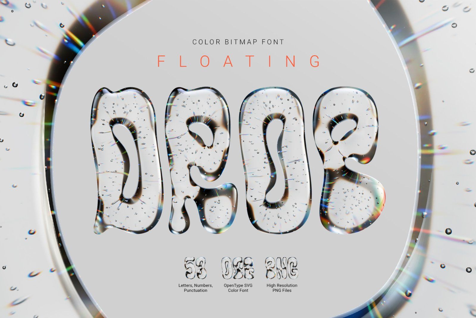 Floating Drop - Color Bitmap Font — image 1
