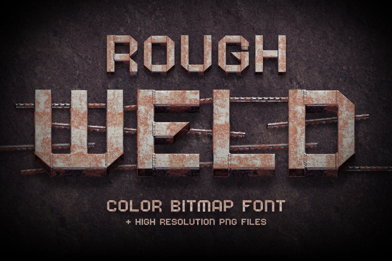 Rough Weld – Color Bitmap Font — image 1