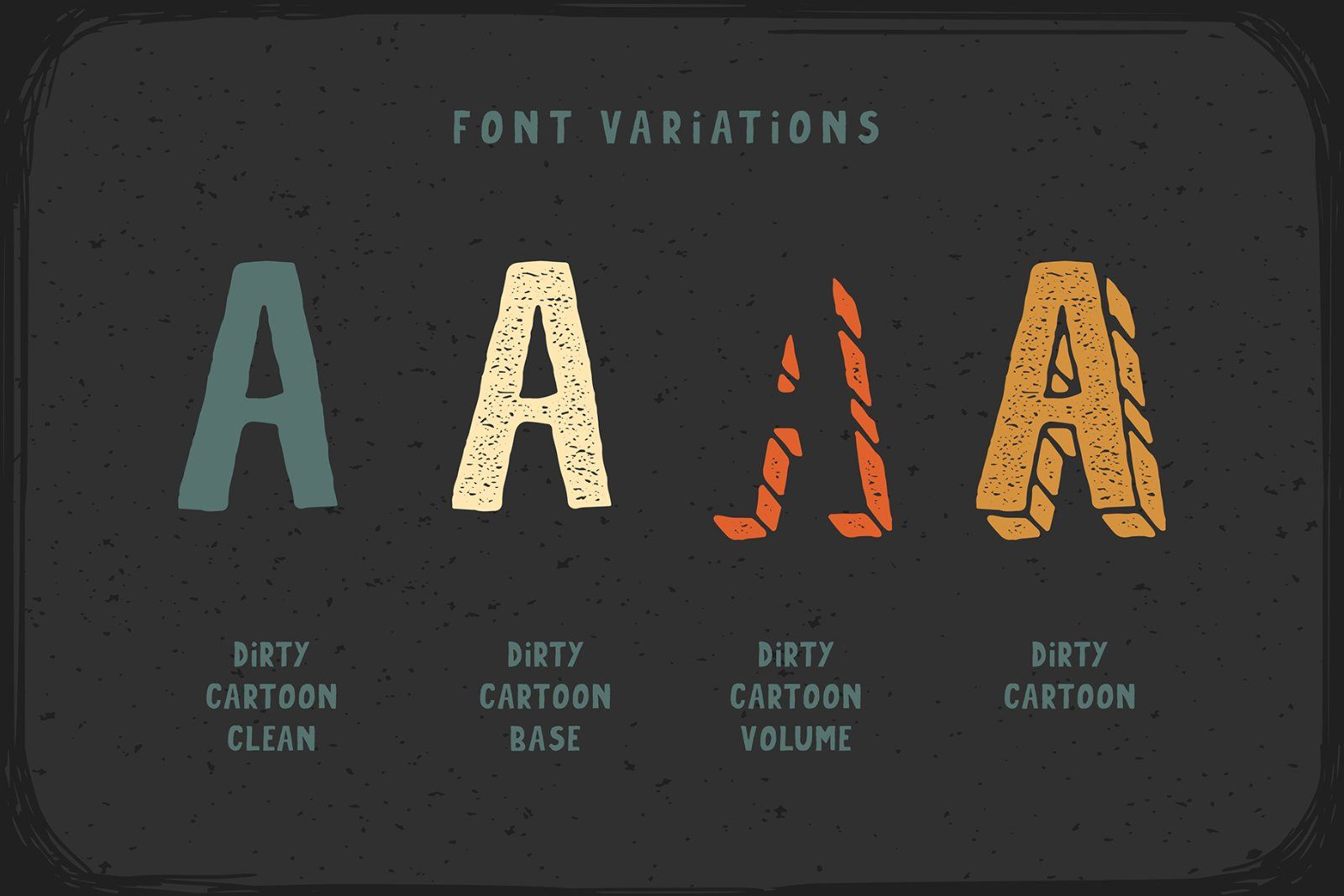 Dirty Cartoon Font with Graphics — image 2