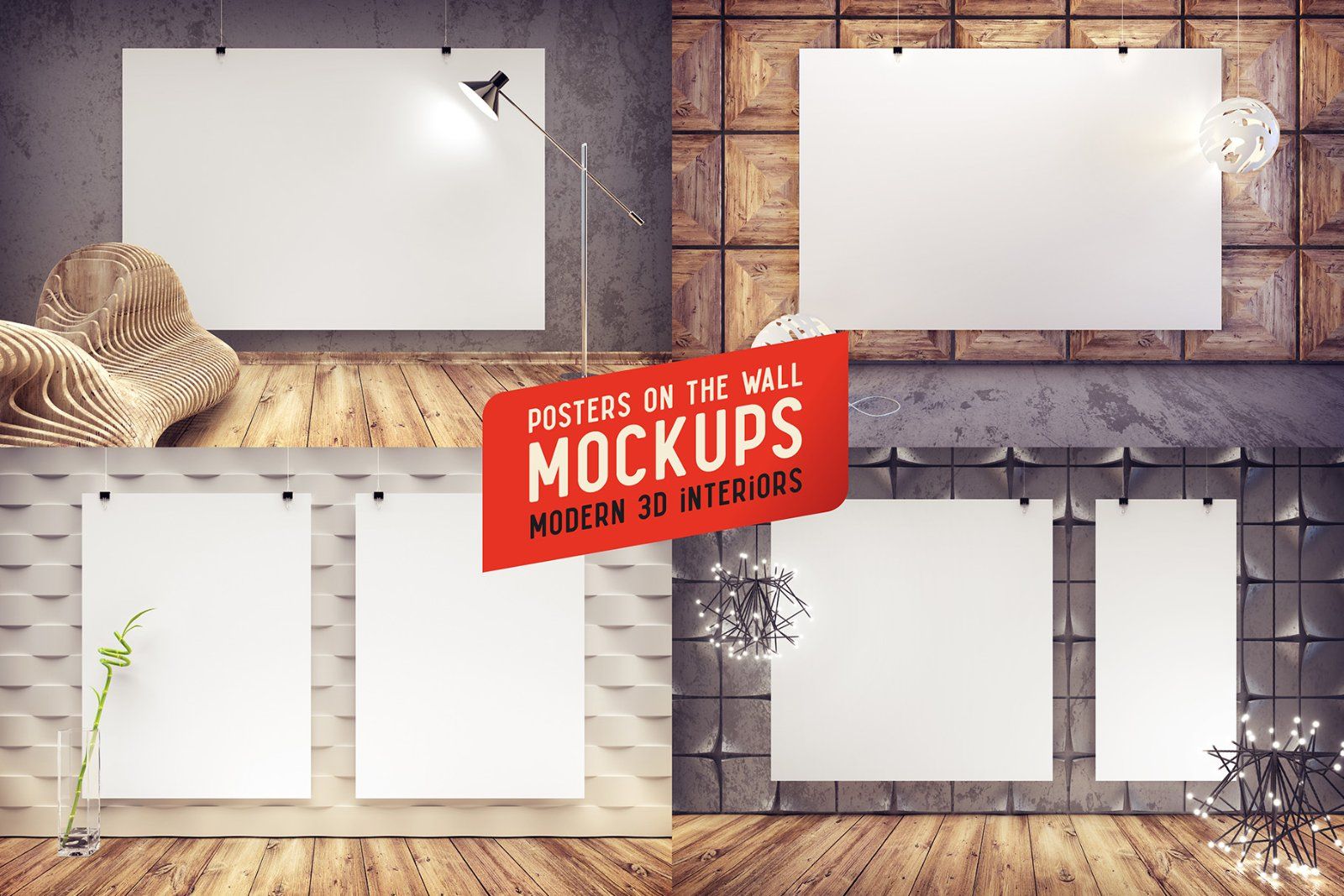 4 Mockups Modern Interiors — image 2