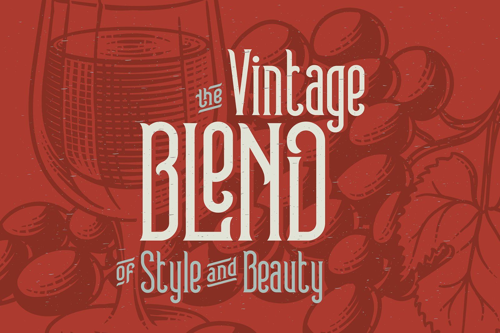 Whiskey Label Font with Graphics — image 2