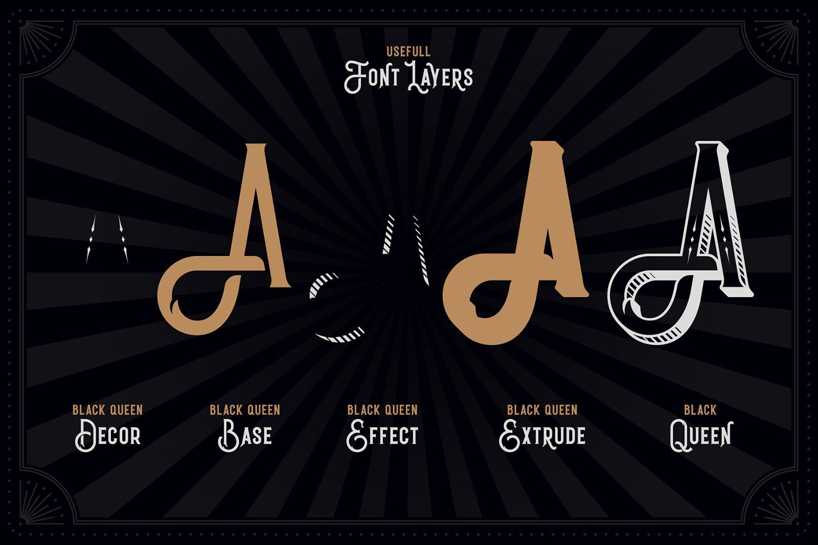 Black Queen Font with Bonus Graphics — image 2