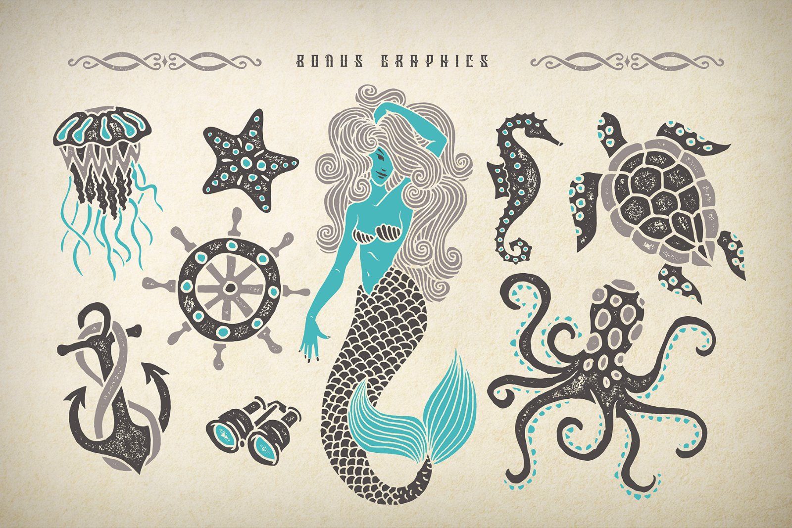 Marine Fairytale Font with Bonus Graphics — image 3