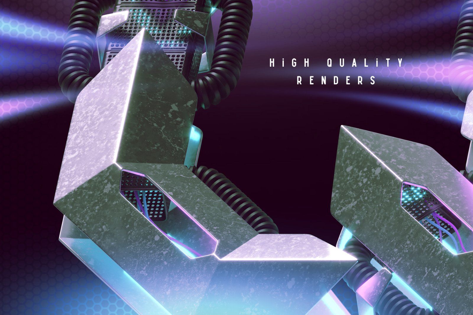 Cyber 3d lettering set — image 3