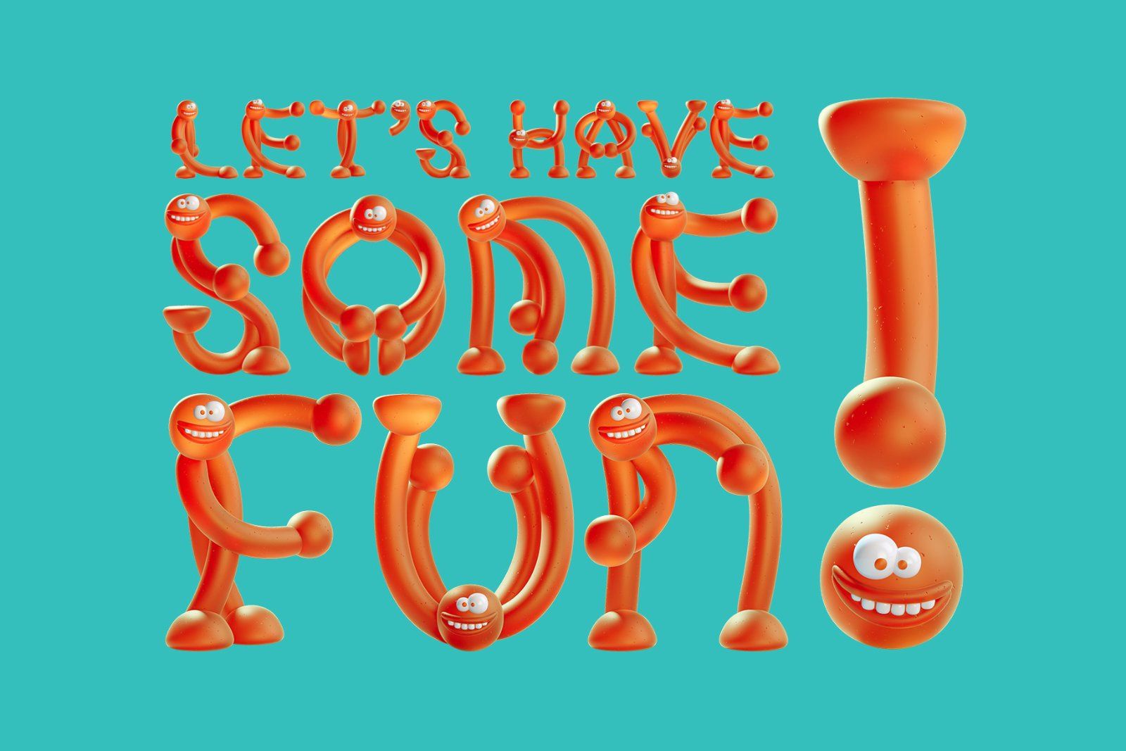Orange Humans - Color Font — image 3