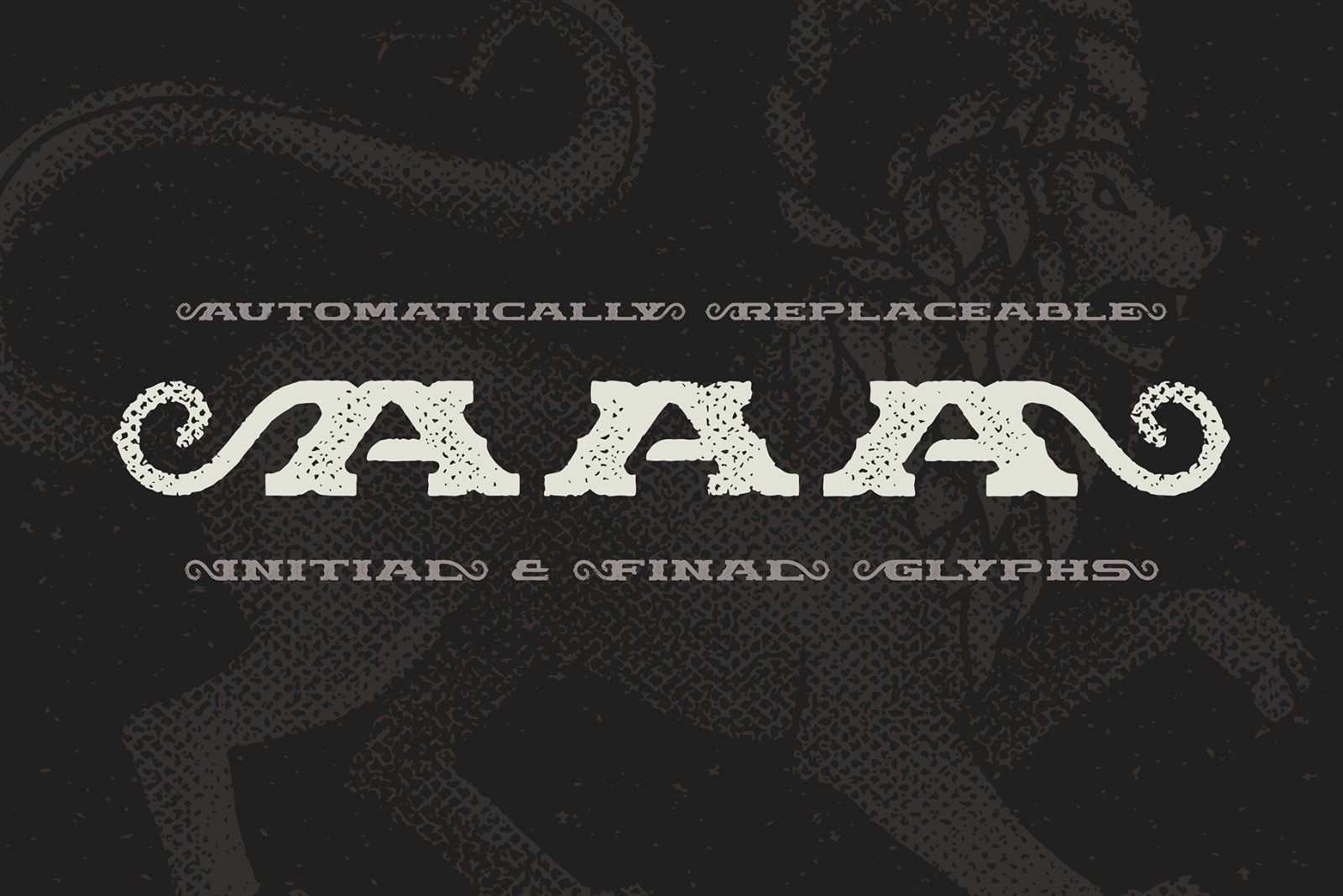 Chimera Tail Font and illustration — image 3