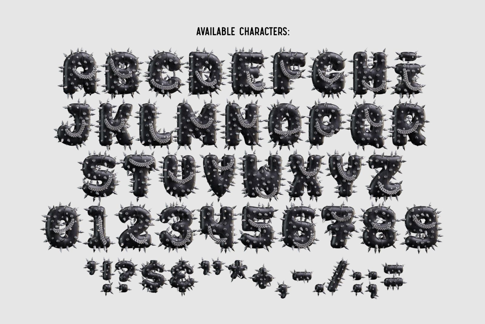 Biker Spike bitmap font — image 5
