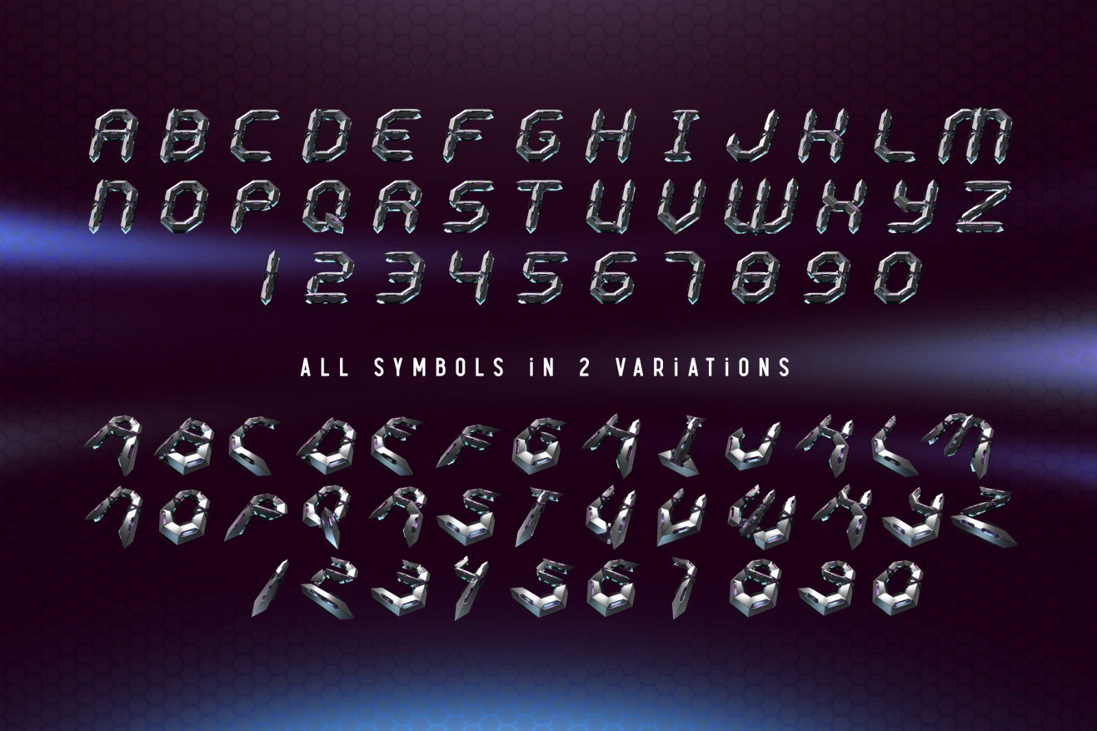 Cyber 3d lettering set — image 6
