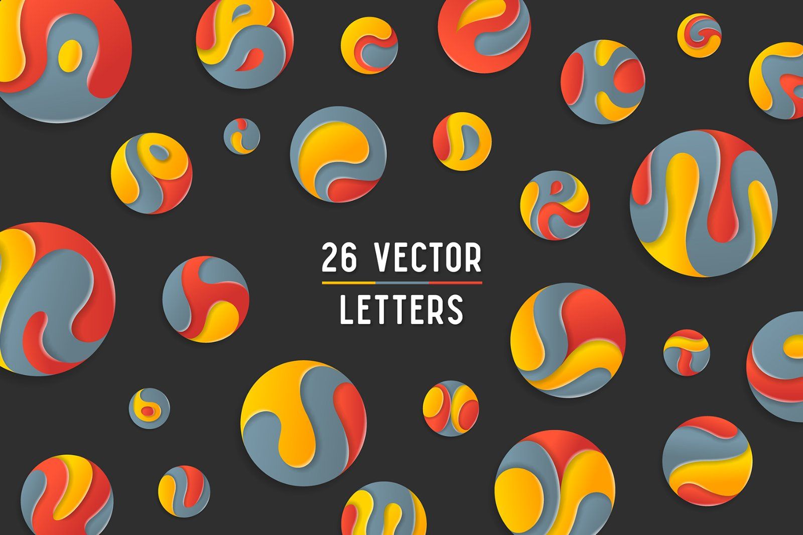 Round alphabet and Business cards — image 2