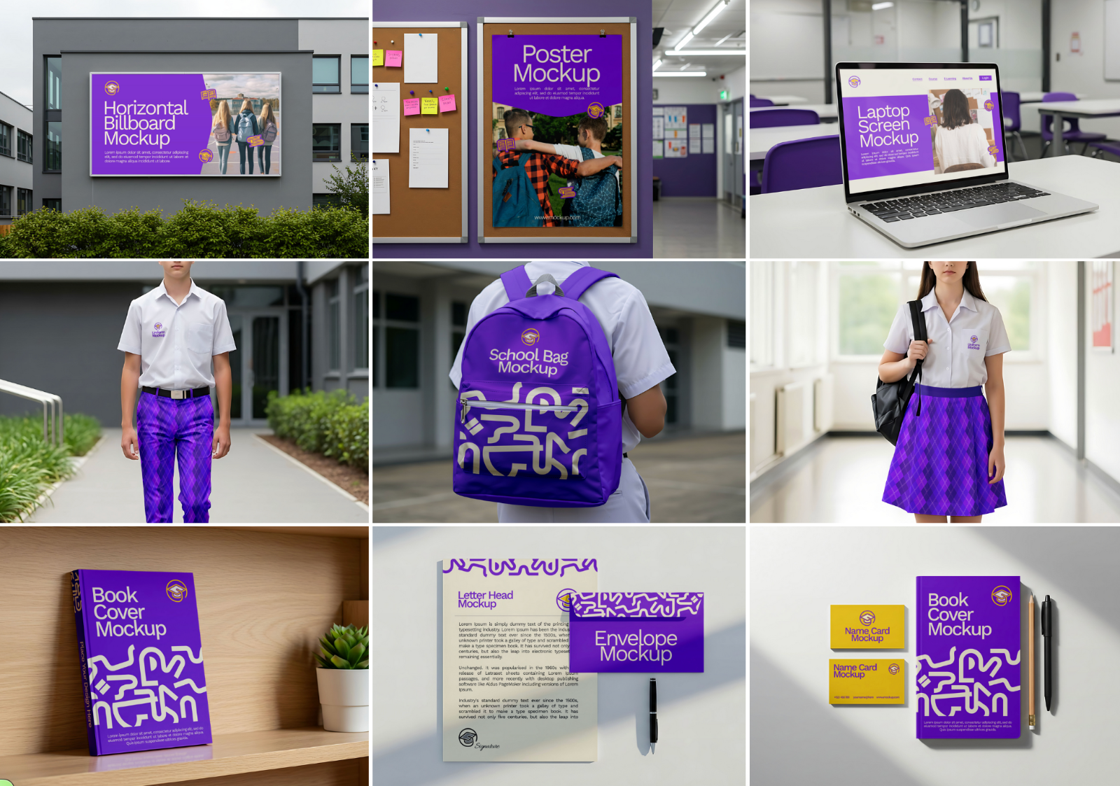 15 Premium High School Mockup Branding Collection