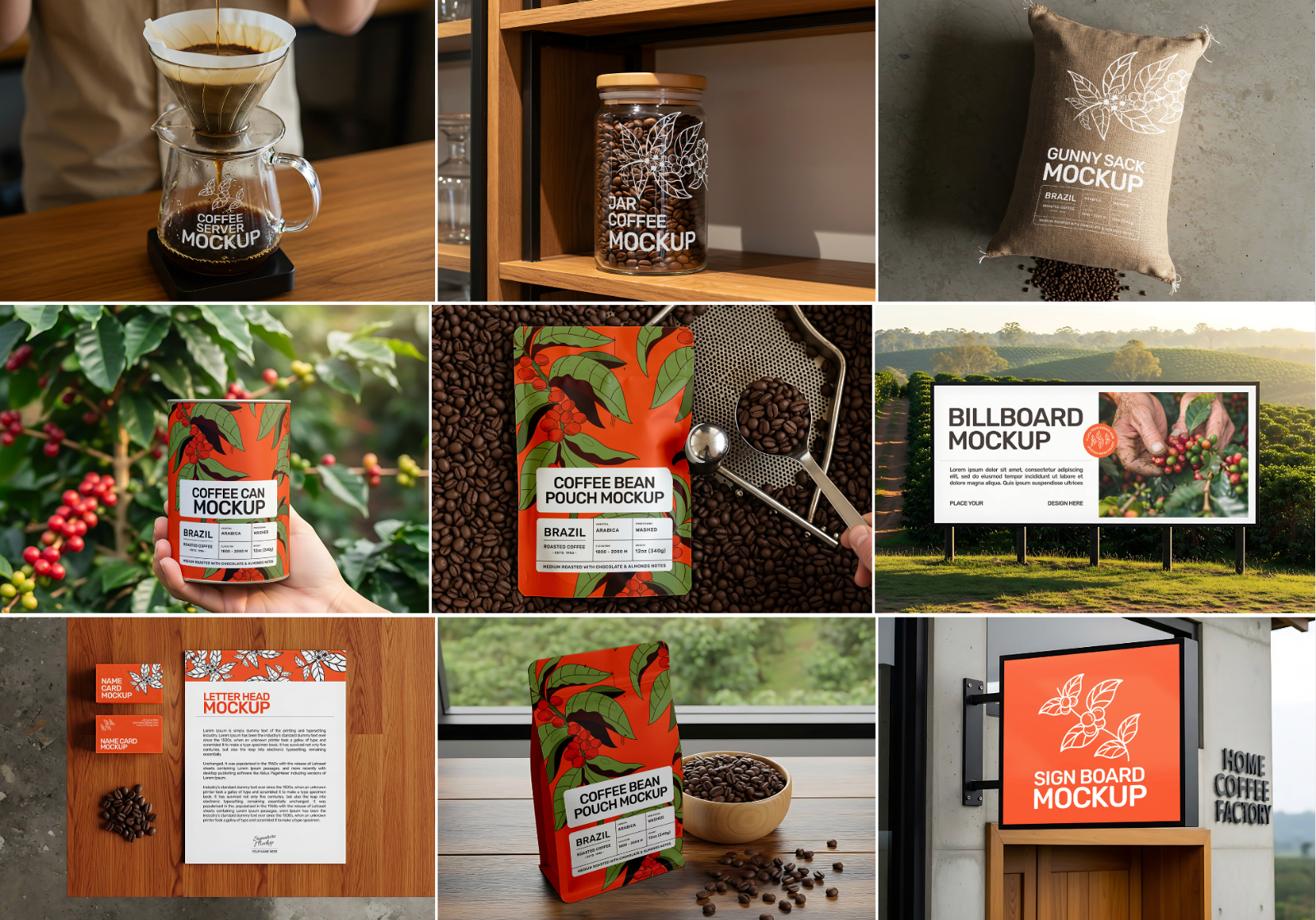 Jar Coffee Bean Mockup