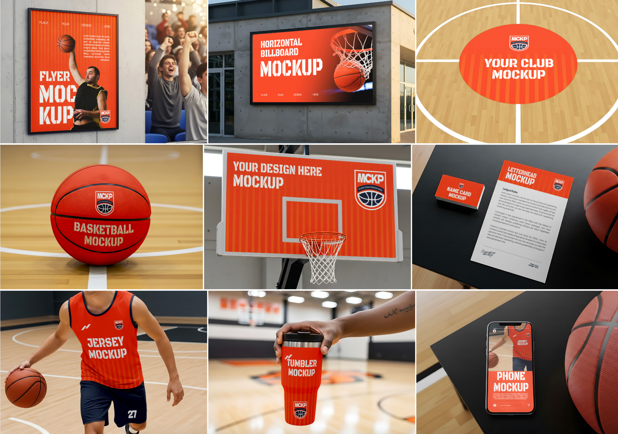 15 PSD Basketball Club Branding Mockup Kit – Jersey, Sports Bag, Poster, Flyer & More