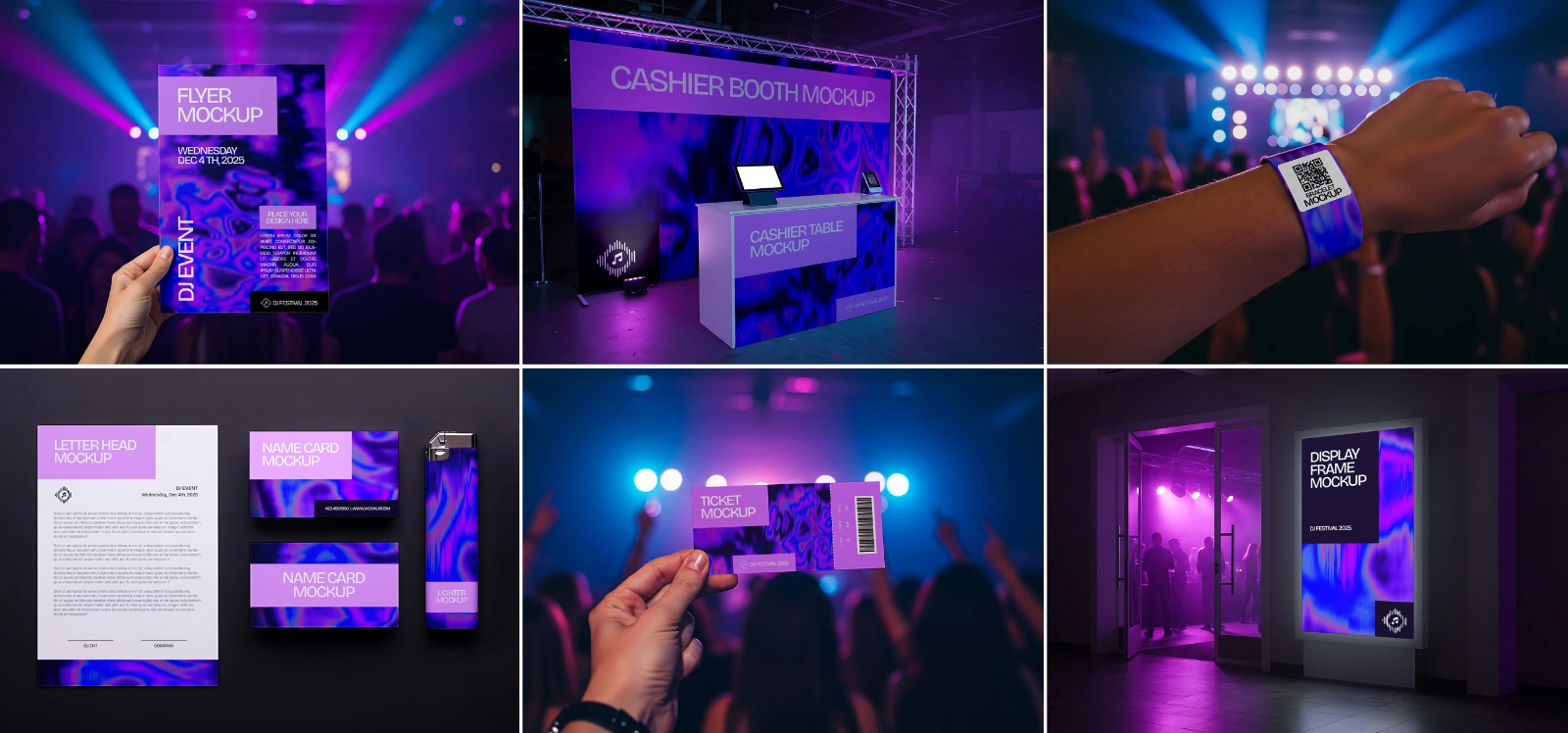 Premium DJ Event Mockup Bundle Festival Branding — image 3