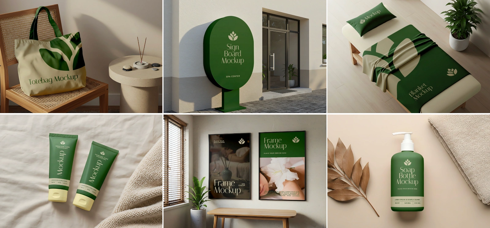 15 Spa & Beauty Branding Mockup PSD for Wellness, Skincare & Aromatherapy Designers — image 3