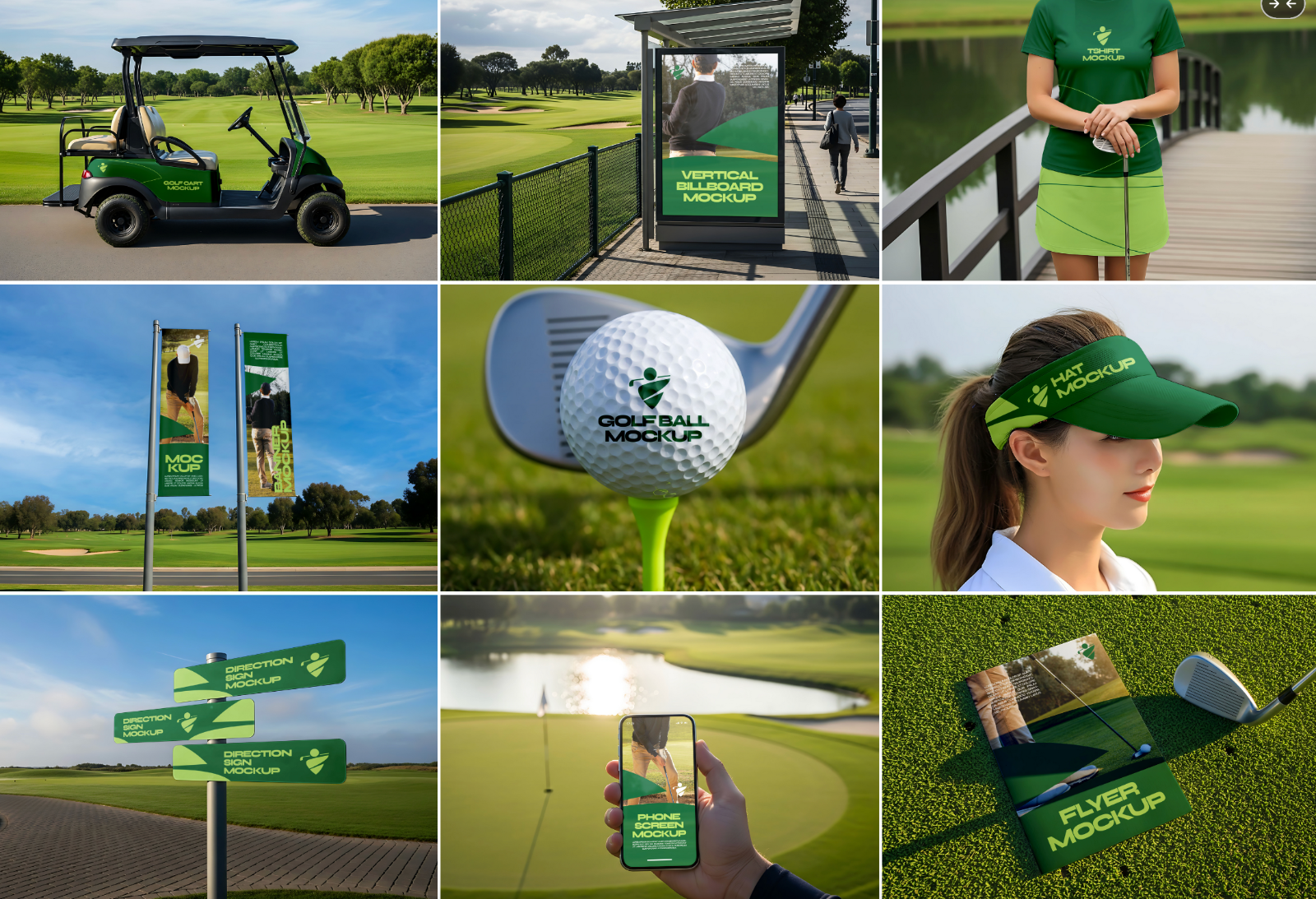 Golf Club Banner Mockup – Realistic Outdoor PSD Template