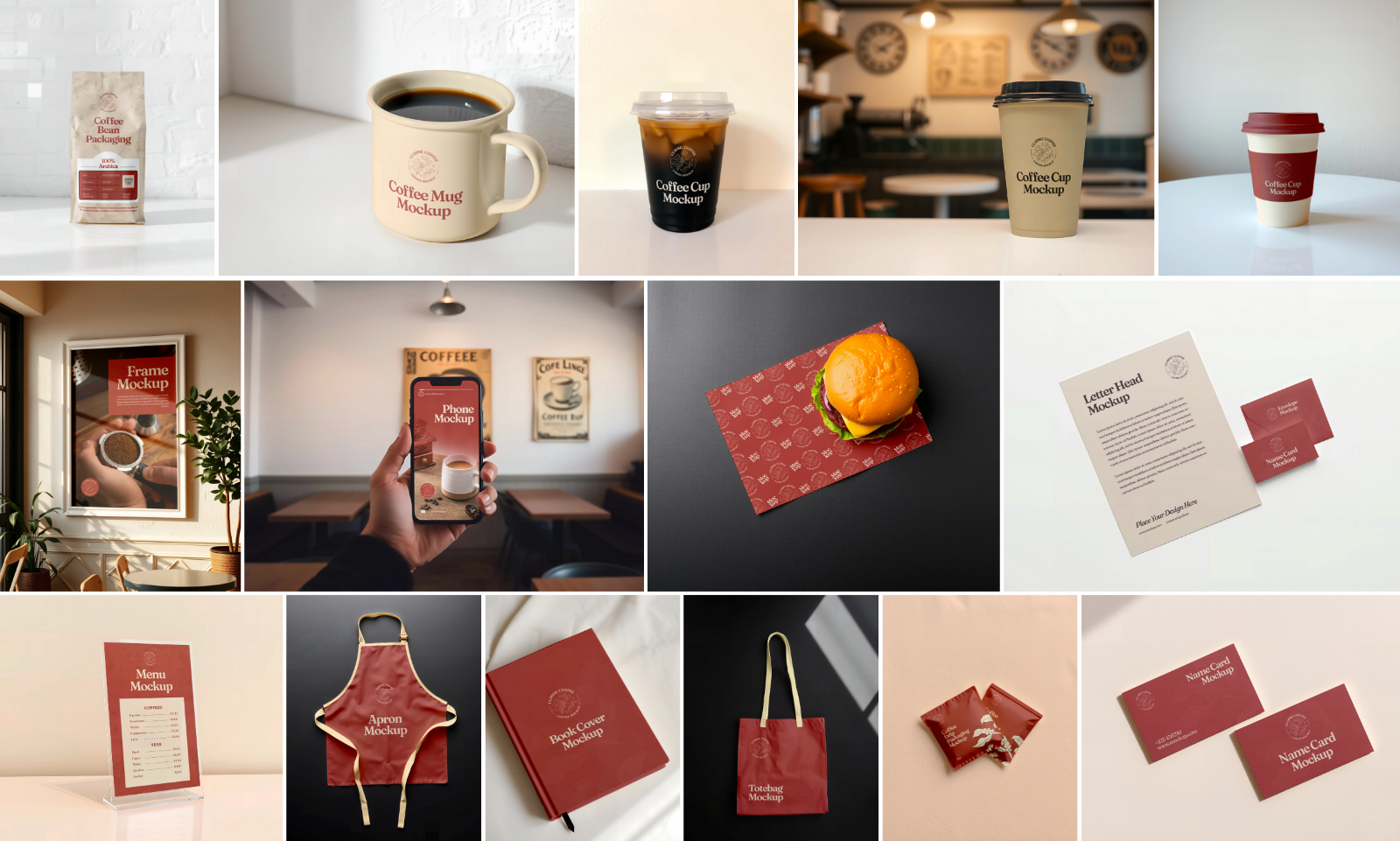 15 PSD Premium Cafe Shop Branding Mockup Template