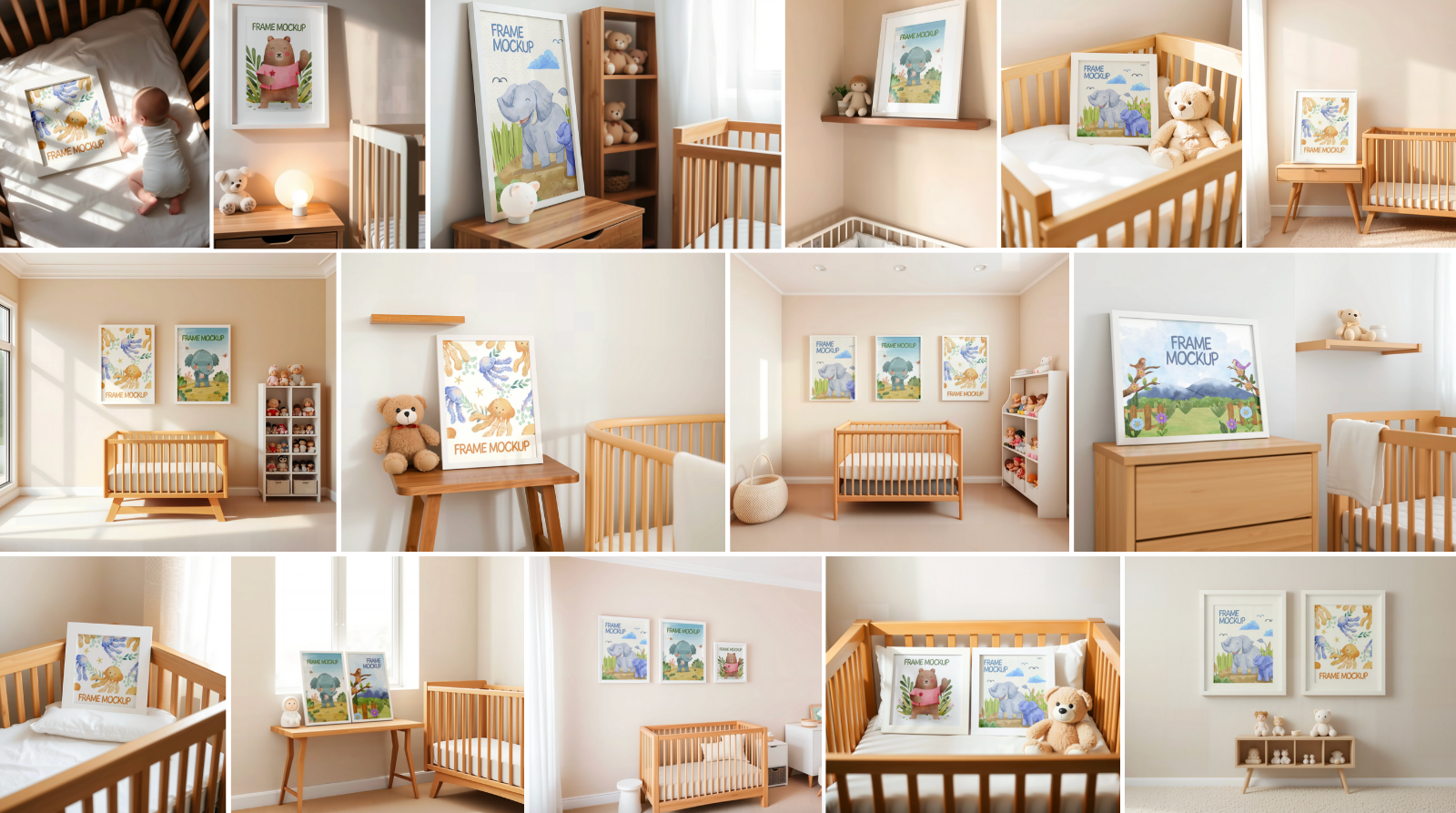 Premium Baby Frame Mockup Collection
