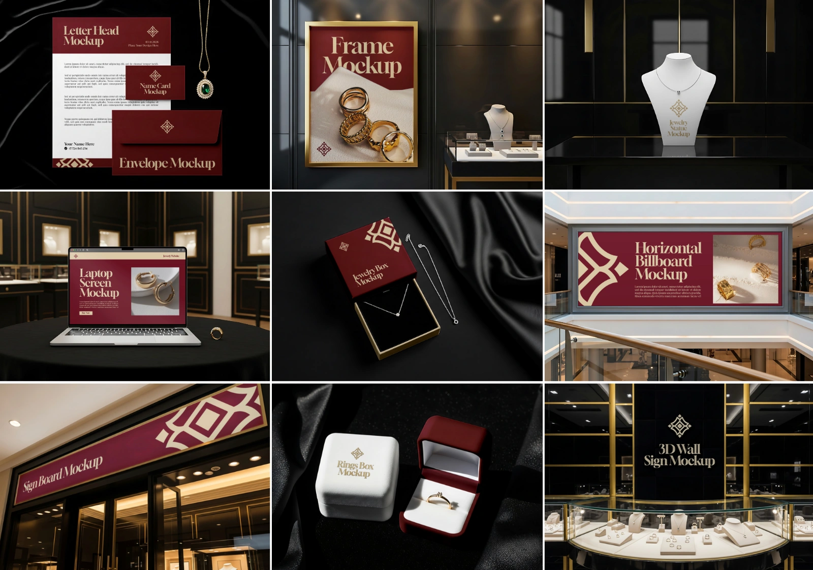 Jewelry Store Mockup Bundle – 15 PSD Templates for Luxury Branding — image 2