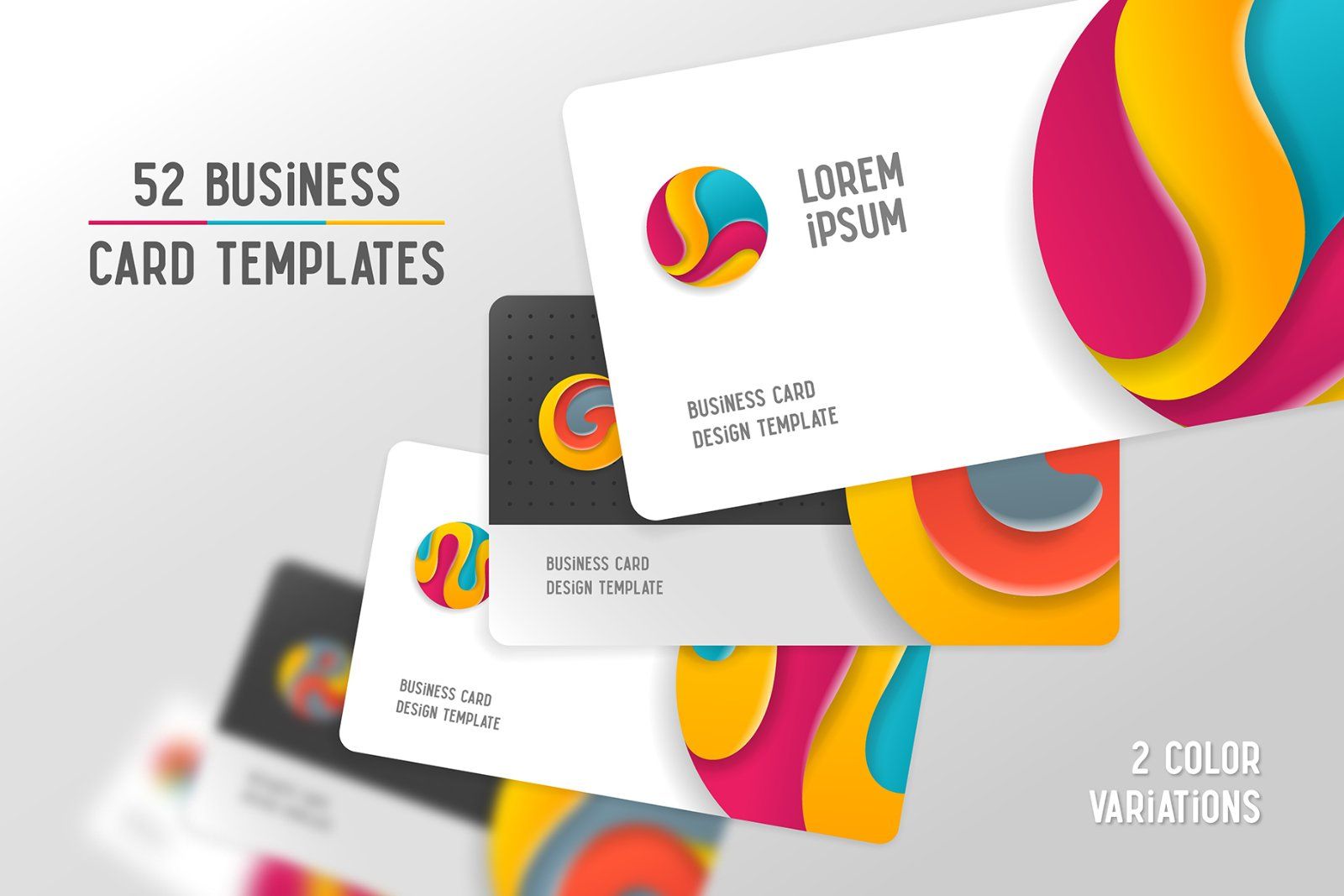 Round alphabet and Business cards — image 3