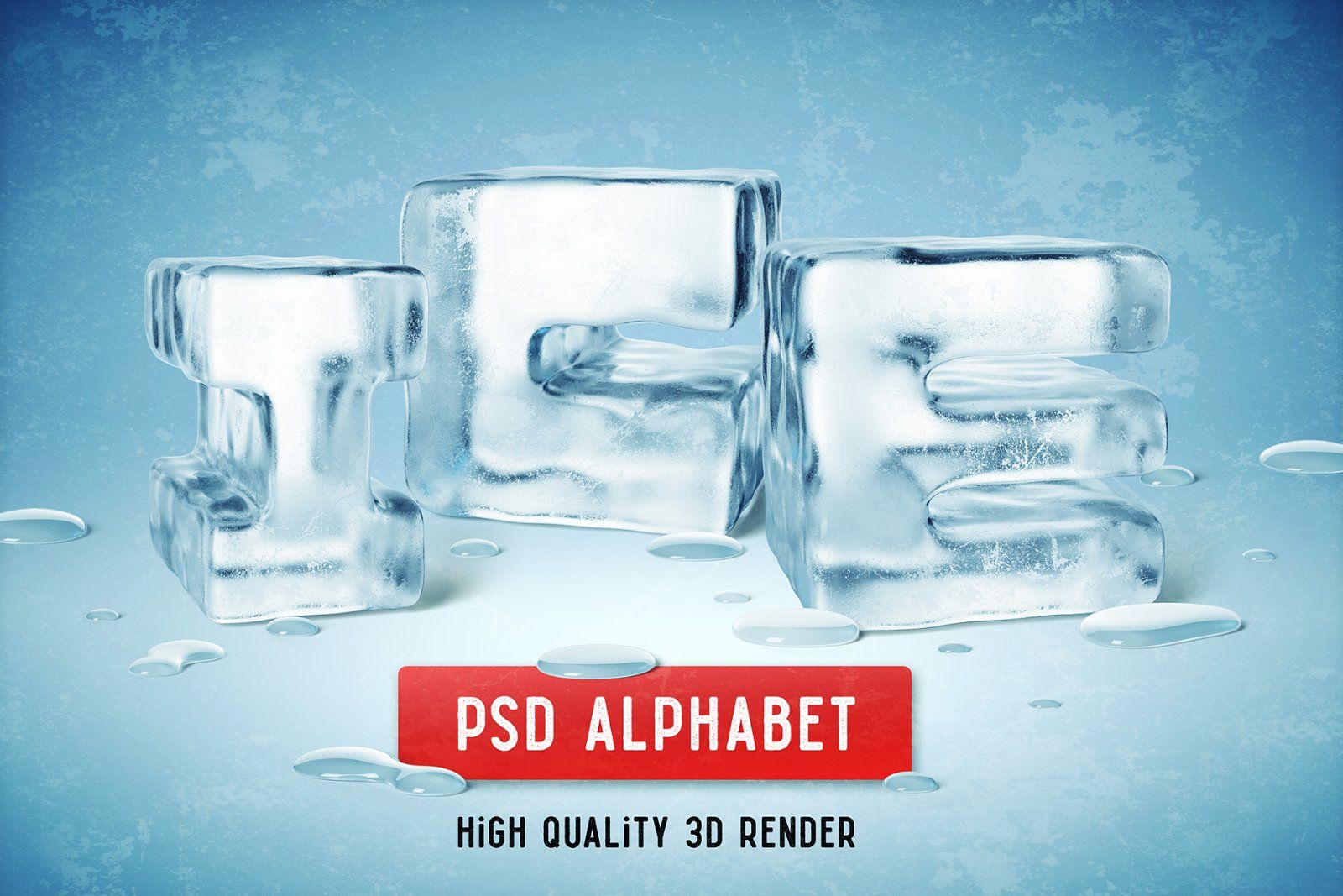 Ice PSD Alphabet — image 1