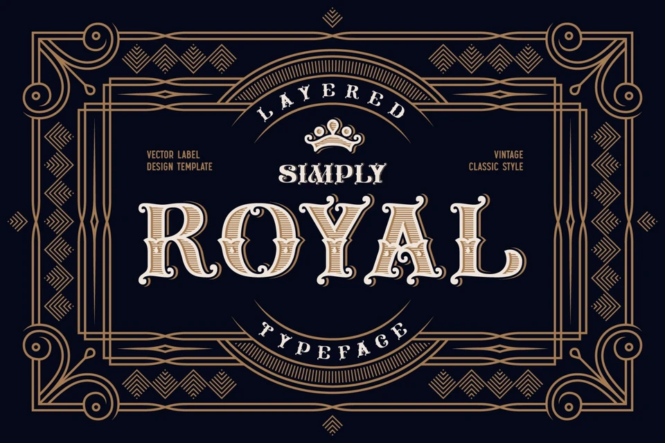 Simply Royal. Font and Template.