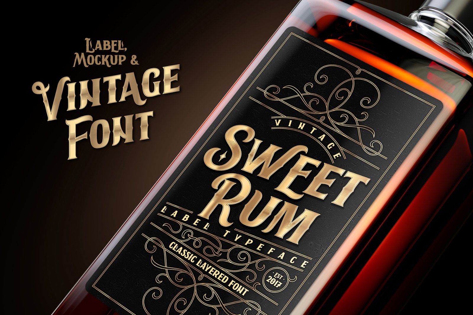 Sweet Rum Font, Label, Mockup! — image 1