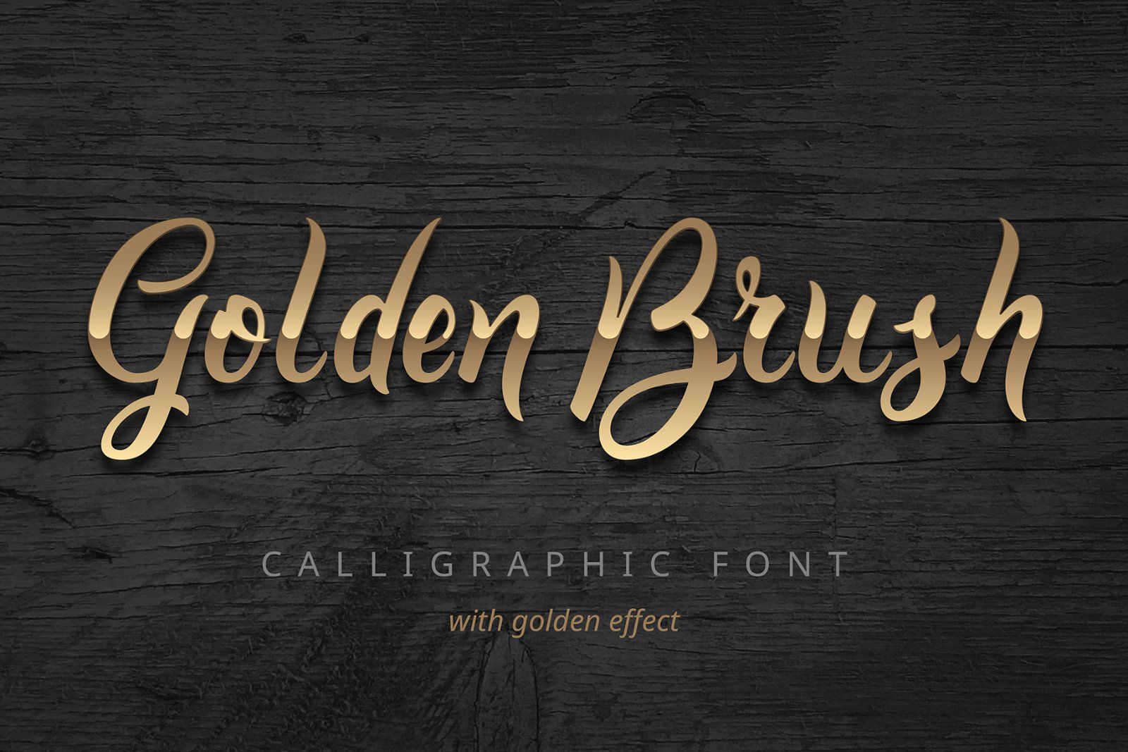 Golden Brush Font — image 1