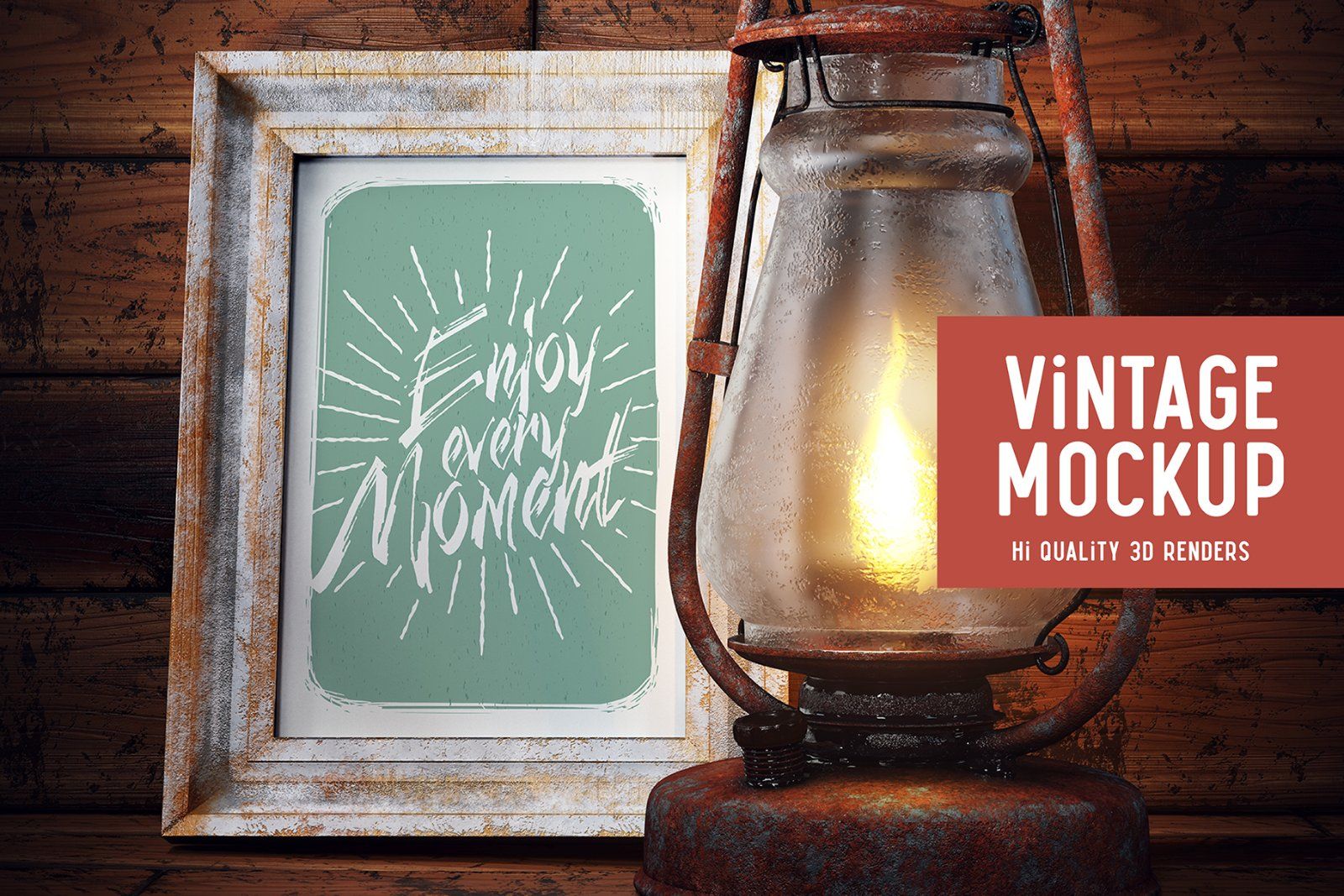 Old Lamp Mockup — image 1