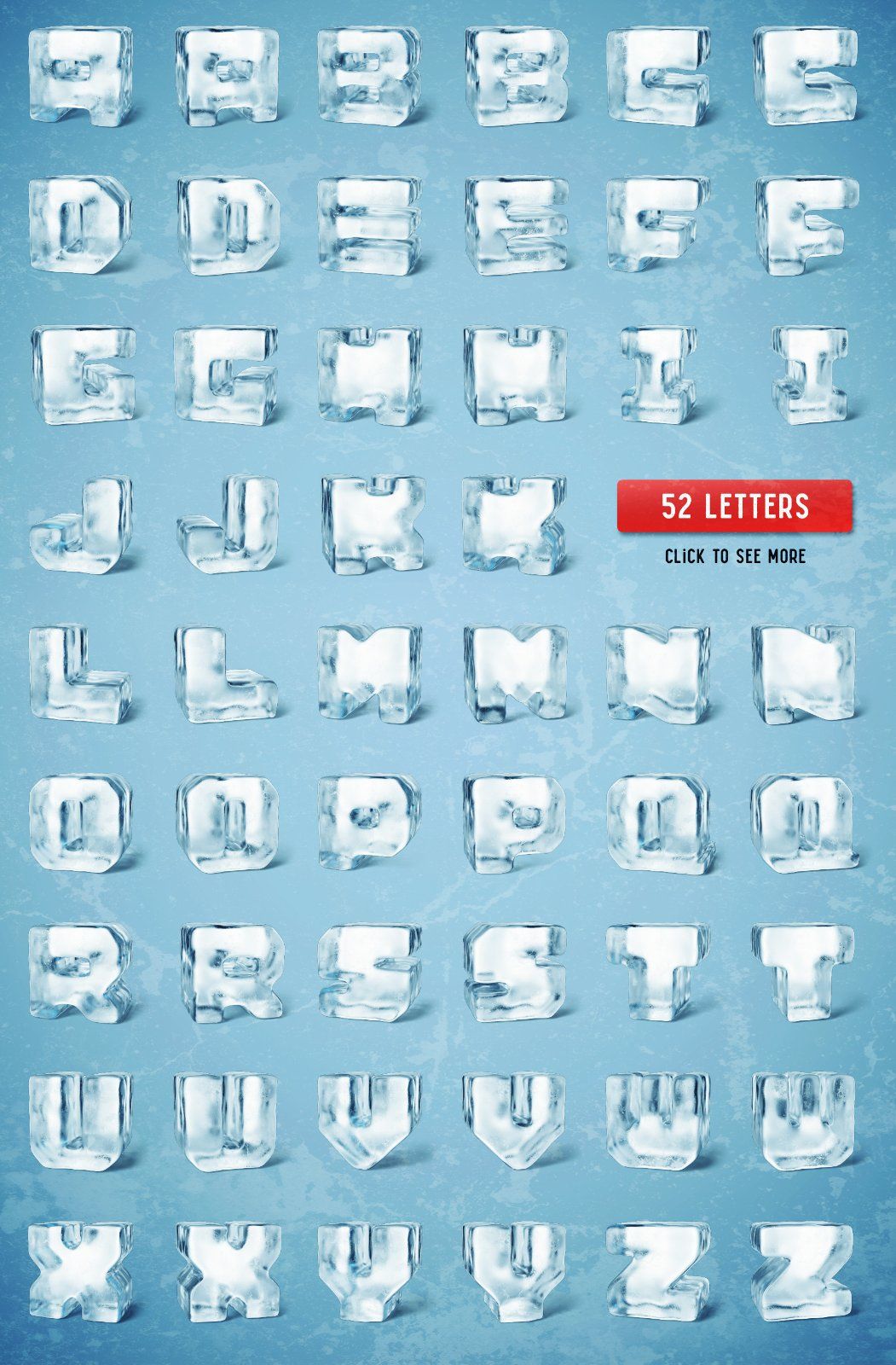 Ice PSD Alphabet — image 2