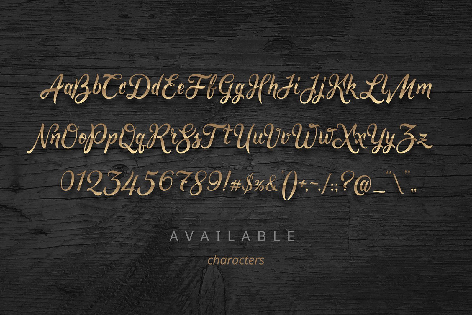 Golden Brush Font — image 2