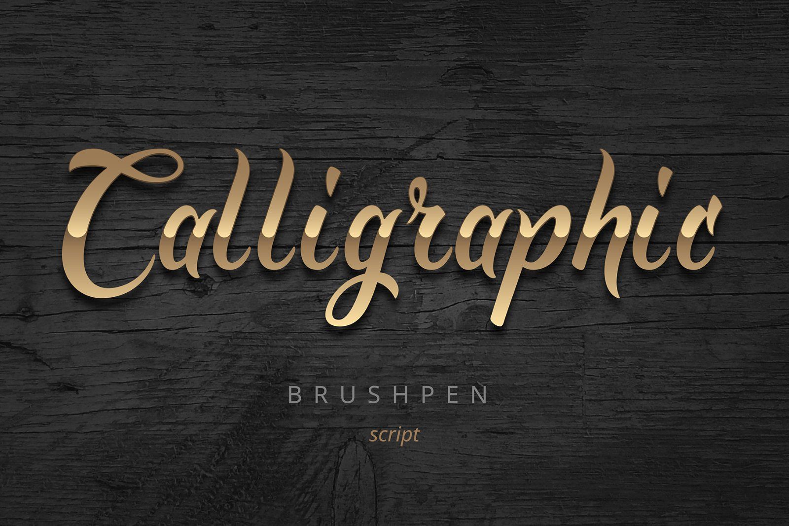 Golden Brush Font — image 3