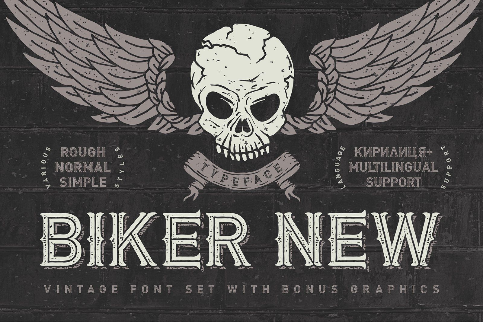 Biker New Font and Graphics — image 1