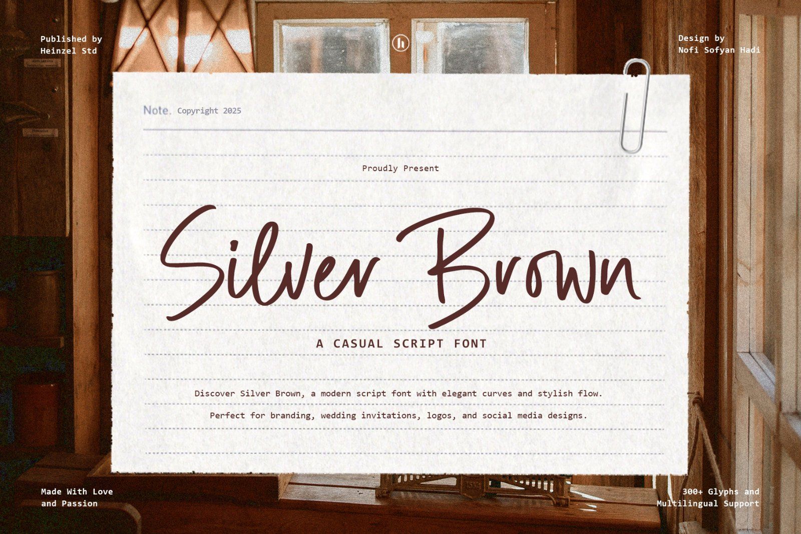 Silver Brown Modern Script Font — image 1