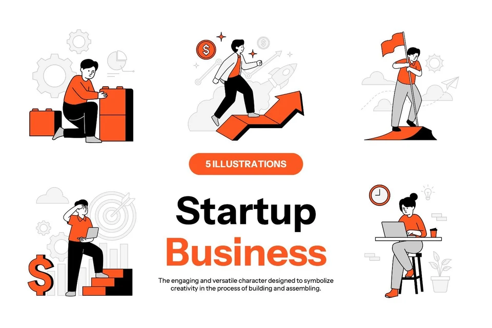 Dablo - Start Up Business Illustration Pack