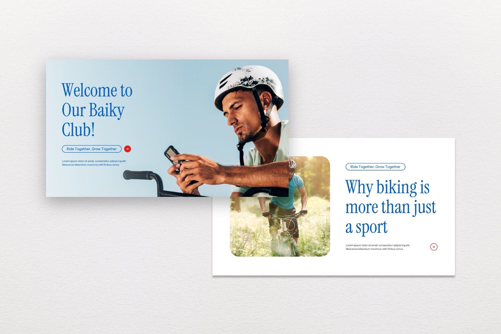 Baiky Club – Cycling Community Presentation Template
