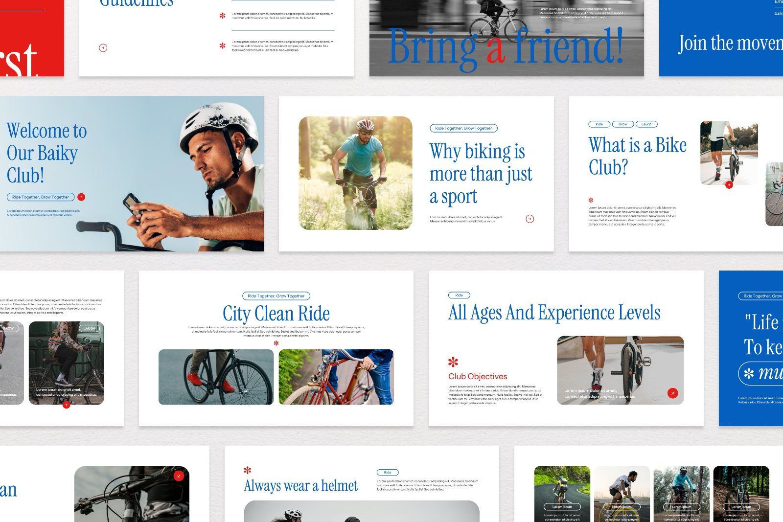 Baiky Club – Cycling Community Presentation Template