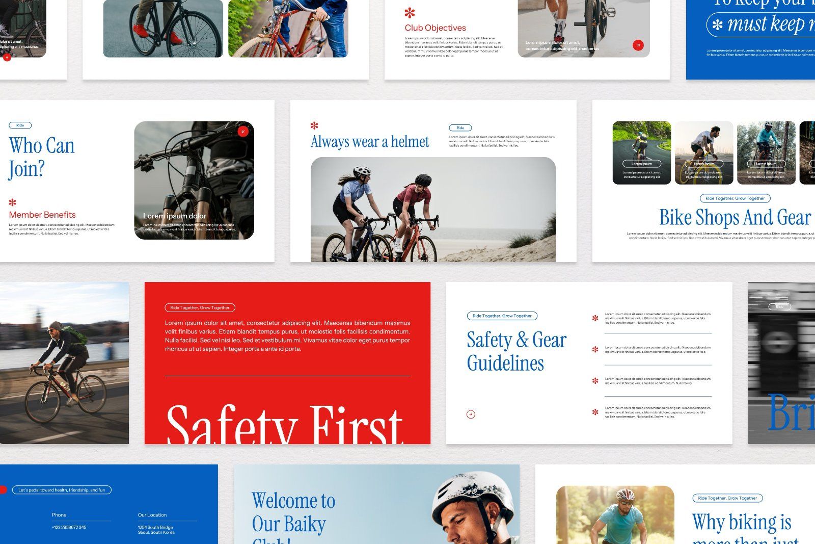 Baiky Club – Cycling Community Presentation Template